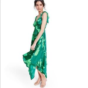 ALEXIS Target Tie Strap Asymmetrical Hem Dress